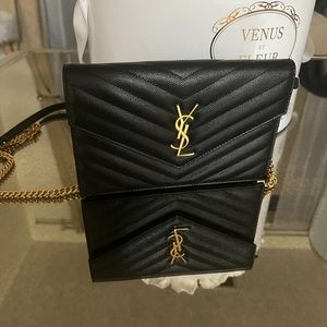 Monogramme mini quilted textured-leather shoulder bag